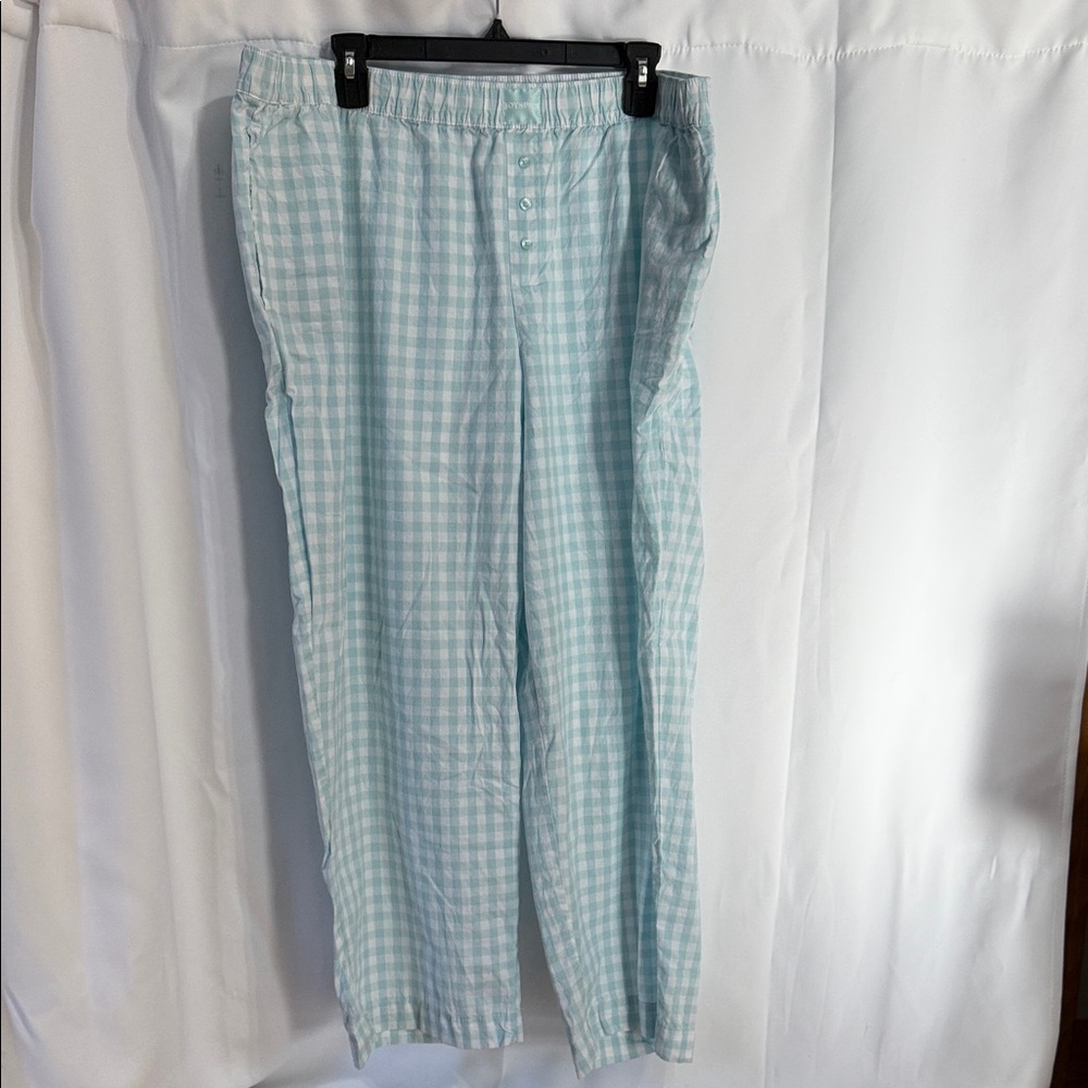 Light Blue Checkered Pants